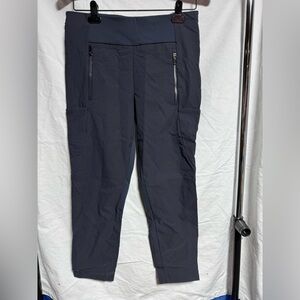 LIKE NEW Athleta Black/blue Stellar Pants Skinny Athletic Exercise Size 6P (az1)